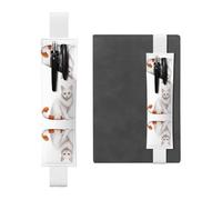 WZYCWB Simpatico segnalibro regolabile con gatto Van Lake, in pelle, perfetto per il rientro a scuola, regalo di Natale, segnalibro portapenne in pelle