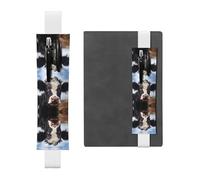 WZYCWB Simpatico segnalibro regolabile con mucca, portapenne in pelle, perfetto per il rientro a scuola, regalo di Natale, portapenne in pelle