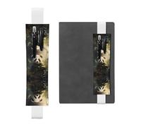 WZYCWB Simpatico segnalibro regolabile con panda, portapenne in pelle, perfetto per il rientro a scuola, regalo di Natale, portapenne in pelle