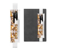 WZYCWB Simpatico segnalibro regolabile con tigre, portapenne in pelle, perfetto per il rientro a scuola, regalo di Natale, portapenne in pelle