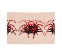 WZYCWB Simpatico striscione per feste con piccolo ragno rosso, 119,4 x 180,3 cm, perfetto per compleanni, vacanze, lauree e anniversari.