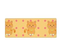 WZYCWB simpatico tappetino per mouse con gattino cartone animato 30 x 80 cm tappetino per mouse da gioco adatto per laptop e ambienti ufficio