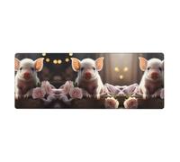 WZYCWB Simpatico tappetino per mouse con maiale giovane, 30 x 80 cm, adatto per computer portatili e ambienti d'ufficio