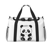 WZYCWB Sitting Doodle Dog Borsa da viaggio portatile borsa da fine settimana borsa fitness yoga borsa adatta per fitness e altri scenari, Panda semplice, Taglia unica
