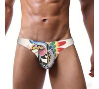 WZYCWB Slip sexy da uomo | Scribbling Eagle stampato costume da bagno da spiaggia | biancheria intima comoda e aderente, Nero , 4XL