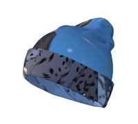 WZYCWB Snow Leopard Hunting Questo cappello lavorato a maglia per adulti presenta un berretto stampato perfetto per l'autunno e l'inverno fornendo calore e comfort