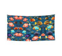 WZYCWB Sottomarino Reef Fish Party Banner Party Decorazione banner adatto per feste di compleanno o decorazioni di vacanza