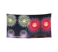 WZYCWB Splendid Fireworks - Bandiera da appendere per eventi e feste, 70 x 35, per interni ed esterni, da appendere