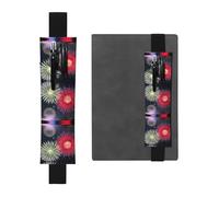 WZYCWB Splendid Fireworks - Portapenne in PVC di grande capacità, con stampa di fuochi d'artificio + astuccio portapenne creativo con fascia elastica antiscivolo