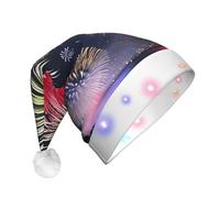 WZYCWB Splendido cappello da festa a LED per adulti con fuochi d'artificio, decorazione per feste