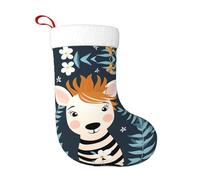 WZYCWB Stampa zebrata Le calze natalizie, appese al caminetto, sono perfette per contenere regali e dolci.