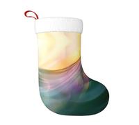 WZYCWB Stampe astratte a spruzzo di inchiostro a onde calze natalizie, appese al caminetto, sono perfette per contenere regali e dolci.