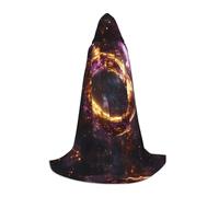 WZYCWB Star Ring Universo stampato grande mantello con cappuccio, costume per feste di vacanza, accessorio per feste di carnevale, taglie S/M/L