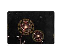 WZYCWB Starry Dandelion - Tappetino in flanella con motivo dente di leone, 203 x 147 cm, super morbido