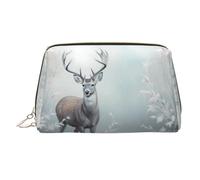 WZYCWB Steampunk Gear - Borsa cosmetica da donna, in pelle stampata, elegante, morbida, durevole, Cervo in piedi, Taglia unica