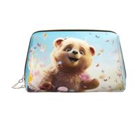 WZYCWB Steampunk Gear - Borsa cosmetica da donna, in pelle stampata, elegante, morbida, durevole, Orso in piedi, Taglia unica