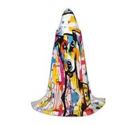 WZYCWB Strange Doodle Dog Print L - Mantello con cappuccio | Costume cosplay, Halloween Anime Party Prop