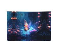 WZYCWB Strano striscione per feste a forma di farfalla, perfetto per compleanni, feste di Natale, lauree e anniversari.