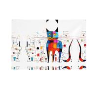 WZYCWB Strano striscione per feste con motivo gatto, perfetto per compleanni, feste di Natale, lauree e anniversari.