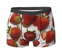 WZYCWB Strawberries Boxer da uomo (S-XXL) - tessuto elastico leggero, traspirante, assorbe il sudore, free stretch, Nero, S