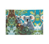 WZYCWB Striscione per feste con due koala felici per compleanni, canti natalizi, lauree e anniversari.