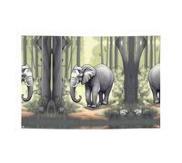 WZYCWB Striscione per feste con elefante che cammina, perfetto per compleanni, feste di Natale, lauree e anniversari.