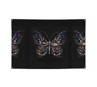 WZYCWB Striscione per feste con motivo a farfalla, 119,4 x 180,3 cm, adatto per Halloween, Natale, feste, riunioni, ecc.
