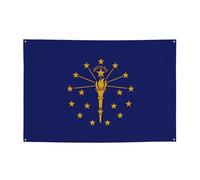 WZYCWB Striscione per feste con motivo bandiera dello stato dell'Indiana, perfetto per compleanni, feste di Natale, lauree e anniversari.