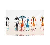 WZYCWB Striscione per feste con motivo cane magro, perfetto per compleanni, feste di Natale, lauree e anniversari.