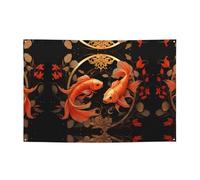 WZYCWB Striscione per feste con motivo di pesci rossi, perfetto per compleanni, feste di Natale, lauree e anniversari.