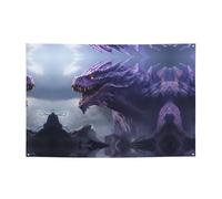 WZYCWB Striscione per feste con motivo drago viola, perfetto per compleanni, feste di Natale, lauree e anniversari.