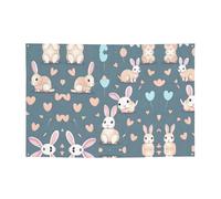 WZYCWB Striscione per feste con simpatico coniglietto in stile cartone animato, 119,4 x 180,3 cm, adatto per Halloween, Natale, feste, riunioni, ecc.