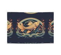 WZYCWB Striscione per feste con stampa di Heads Up Fish, 119,4 x 180,3 cm, perfetto per compleanni, vacanze, lauree e anniversari.