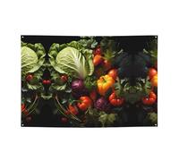 WZYCWB Striscione per feste con un sacco di verdure fresche, perfetto per compleanni, feste di Natale, lauree e anniversari.