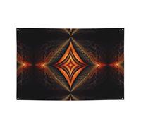 WZYCWB Striscione simmetrico stampato a rombo per feste, 119,4 x 180,3 cm, perfetto per compleanni, vacanze, lauree e anniversari.
