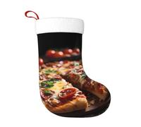 WZYCWB Stuzzicanti salsiccia Pizza Stampe calze natalizie, appese al caminetto, sono perfette per contenere regali e dolci.