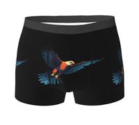 WZYCWB Summit Hawk Silhouette Boxer da uomo (S-XXL) - tessuto elastico leggero, traspirante, assorbe il sudore, free stretch, Nero, M