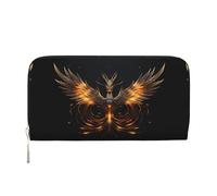 WZYCWB Sunflower Avatar Pochette in pelle portafogli con cerniera e porta carte sono perfetti per i viaggi o l'uso quotidiano, Splendida fenice, Taglia unica