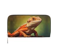 WZYCWB Sunflower Avatar Pochette in pelle portafogli con cerniera e porta carte sono perfetti per i viaggi o l'uso quotidiano, Lucertole vivaci, Taglia unica