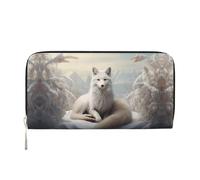 WZYCWB Sunflower Avatar Pochette in pelle portafogli con cerniera e porta carte sono perfetti per i viaggi o l'uso quotidiano, Volpe silenziosa, Taglia unica