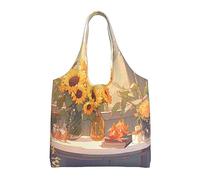 WZYCWB Sunflowers under the windowsill stampato singolo spalla pendolare tela bag, drogheria, uso quotidiano borsa di tela