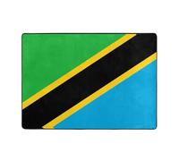 WZYCWB Tappetino decorativo con bandiera della Tanzania, 203,2 x 147,3 cm, morbido e confortevole, per ufficio e soggiorno
