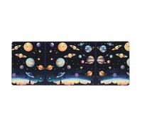 WZYCWB Tappetino per mouse Saturn Jupiter Earth 30 x 80 cm Tappetino per mouse da gioco adatto per laptop e ambienti di ufficio