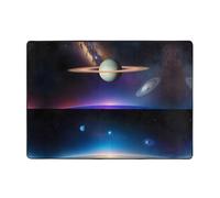 WZYCWB Tappeto Cosmic Saturn Prints, 203,2 x 147,3 cm, morbido e antiscivolo, adatto per comodini, uffici, balconi e altri spazi.