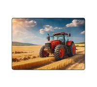 WZYCWB Tappeto Red Tractor Prints, 203,2 x 147,3 cm, morbido e antiscivolo, adatto per comodini, uffici, balconi e altri spazi.