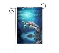 WZYCWB Tartarughe sulla parata Bandiere decorative da giardino stampate, piccole bandiere impermeabili per esterni, decorazione per atmosfera festiva