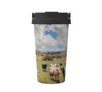 WZYCWB Tazza da caffè isolata con stampa a forma di fattoria, design a prova di perdite, adatta per pendolarismo, ufficio e viaggi, tazza isolata