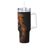WZYCWB Tazza per ghiaccio stampata The Lion's Gaze alla moda - super isolamento termico e freddo, un must per i viaggi all'aperto e lo sport
