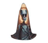 WZYCWB Technology Cat People Printed M Wizard Cape, costume per feste a tema, mantello cosplay per adulti e adolescenti, taglie S, M, L