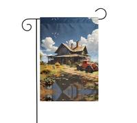 WZYCWB Texas Farm Tractor Bandiere decorative da giardino stampate, piccole bandiere impermeabili per esterni, decorazione per atmosfera festiva